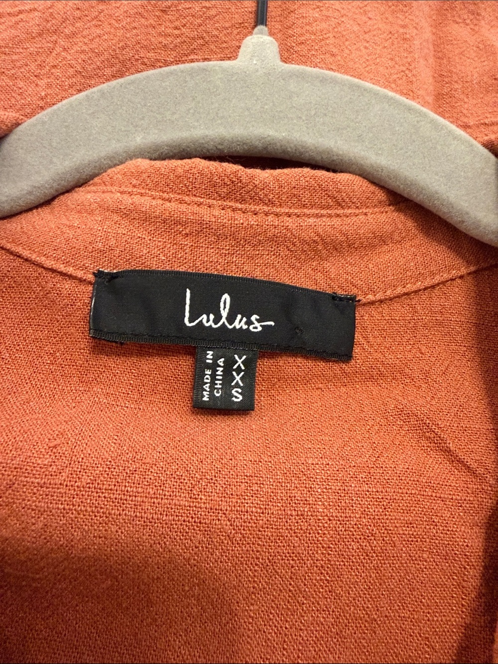 Lulus Rust Short Sleeve Button-Front Shirt - Picture 3 of 3